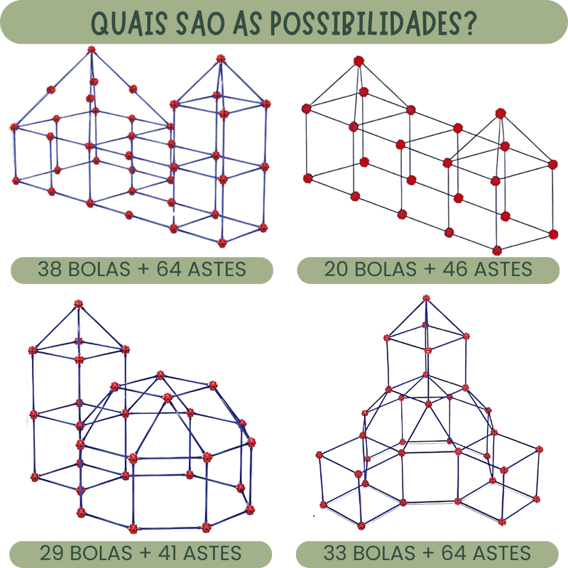 KIT Construtor de Fortaleza + LONA DE BRINDE