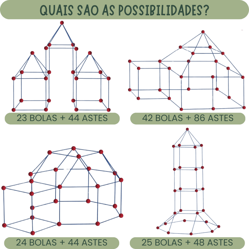 KIT Construtor de Fortaleza + LONA DE BRINDE