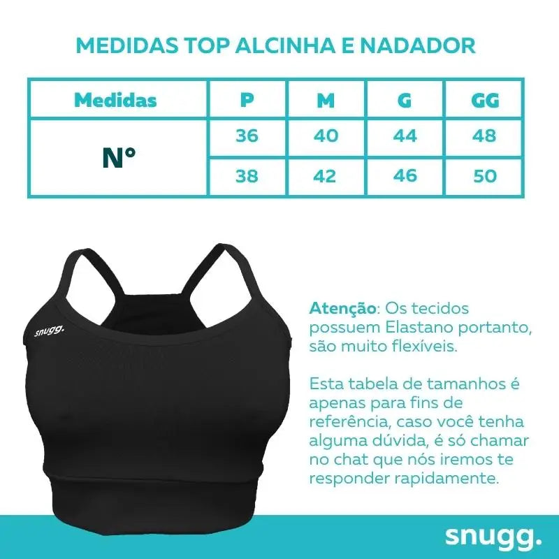 Top Fitness para academia Alça Suplex Sem Bojo Snugg